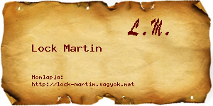 Lock Martin névjegykártya